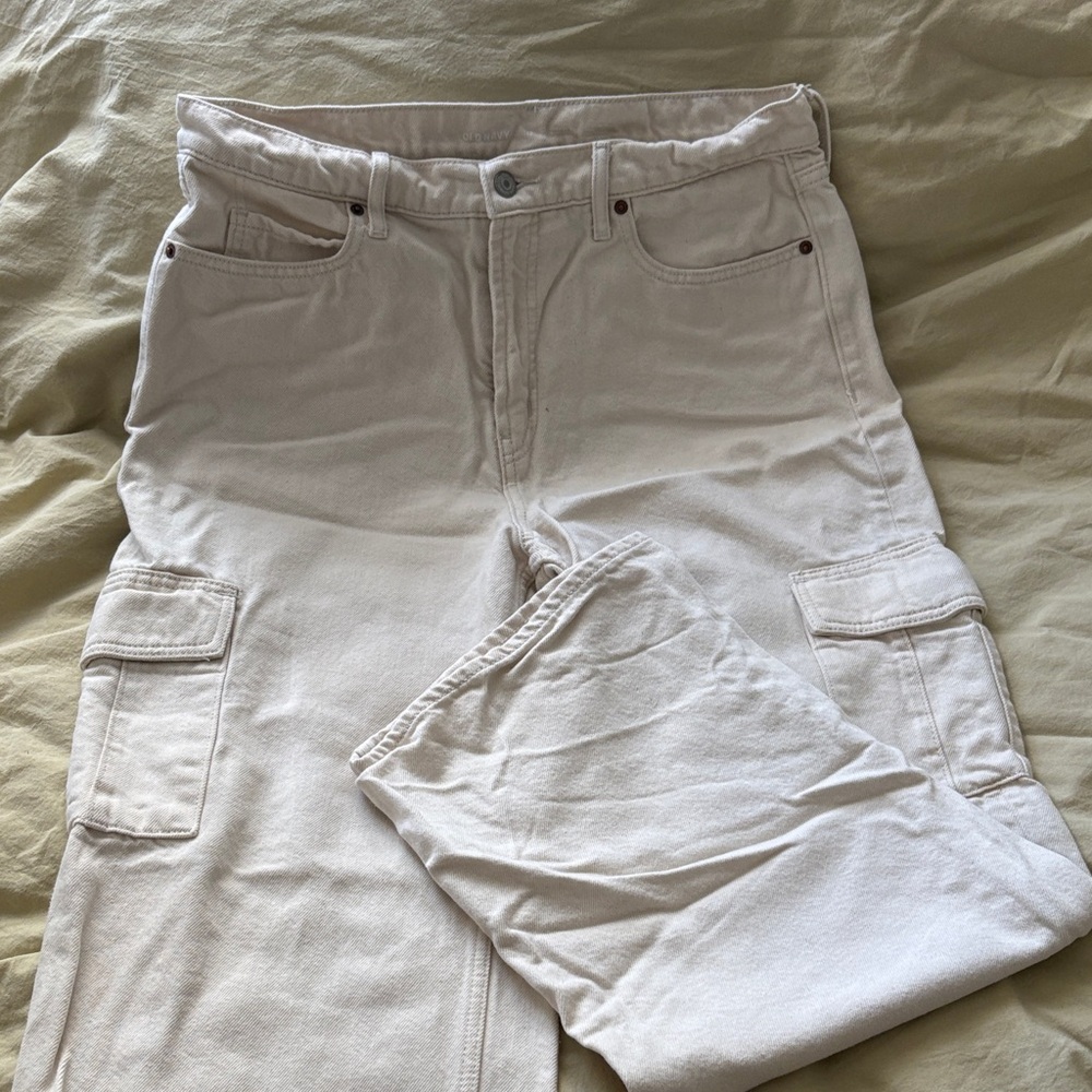 Cream Cargo Pants
